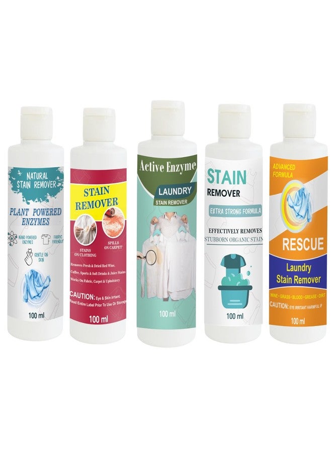 TOOVUS Stain Remover Combo Pack of Shirt, Red, Pista, Doll and Orange Stain Remover | Multi-Surface Cleaning Solution for Clothes, Fabrics, Upholstery (100 g Each) - Image 1